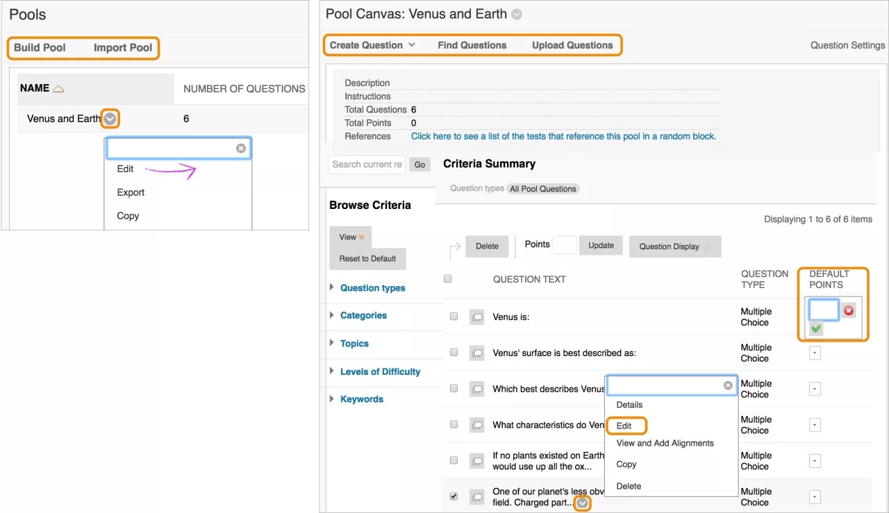 لوحة مخزن الأسئلة