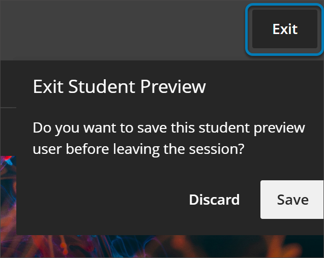 Guardar o eliminar el estudiante y los datos de la vista previa