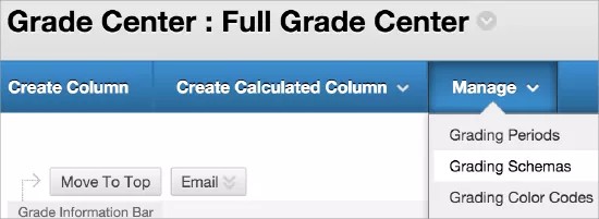 [管理]メニューのオプションを表示する成績管理画面