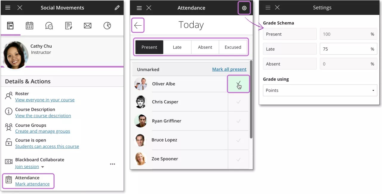 Aanwezigheid op mobiele apparaten