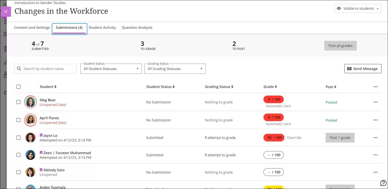 Acessar as avaliações na página de Envios