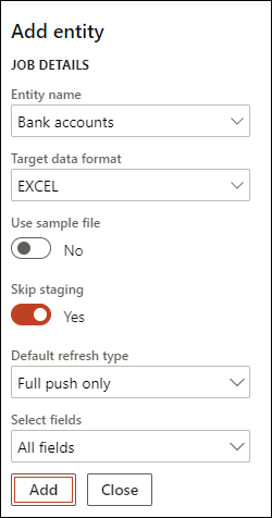 Add entity page