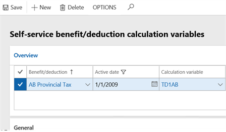 Self-service Benefit/deduction Calculation Variables