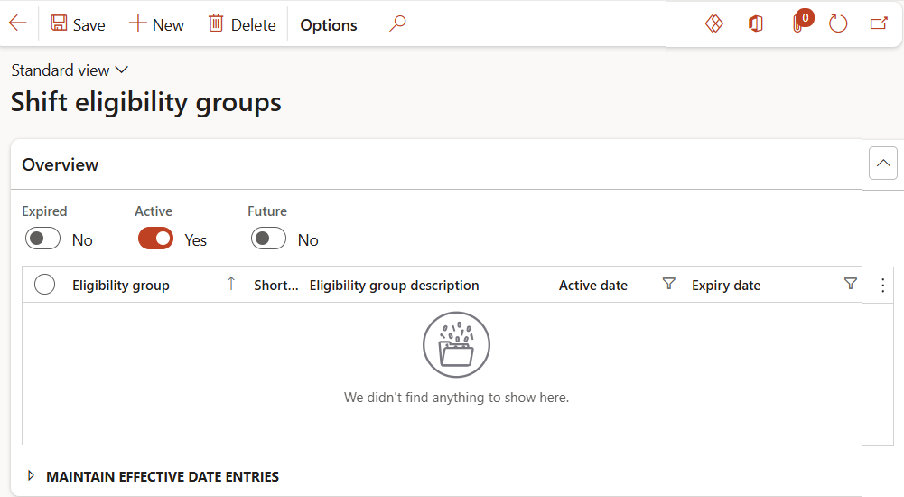 Shift Eligibility Groups