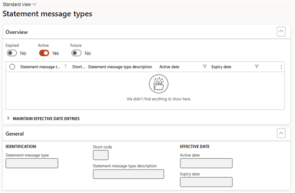 Statement message types