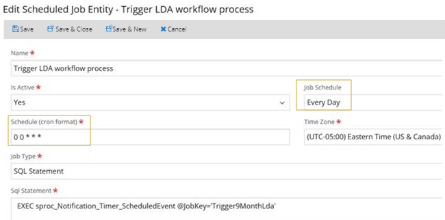 Scheduled workflow