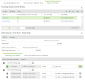 Award Limit Rule tab