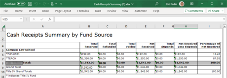 Preview - Excel