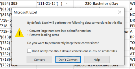 Shows the message dialog with options for converting. 