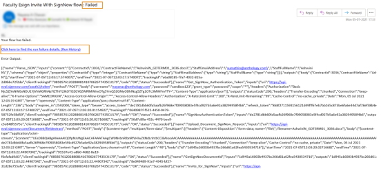 Mail Notification of Invite Flow Failed