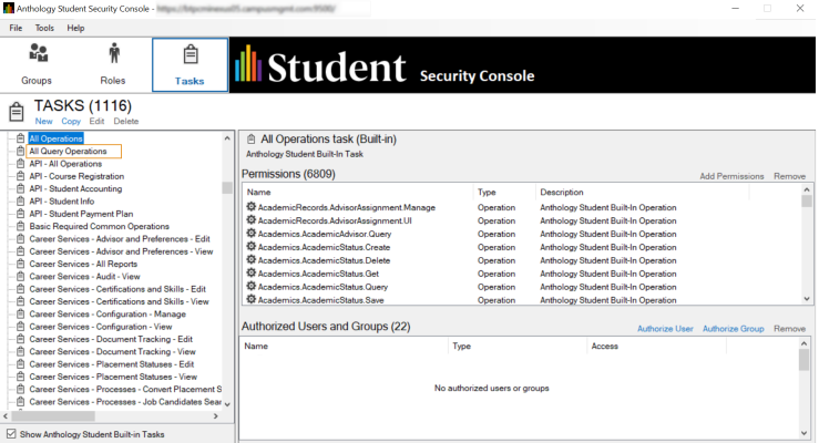 Anthology Student Security Console