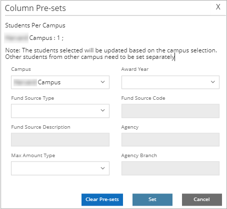 Column Presets