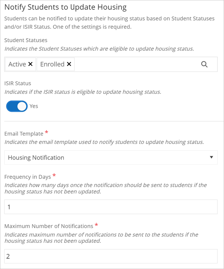 Housing Notification