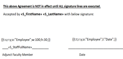 Sample for Contract Template