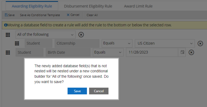Auto-Nesting of Database Fields