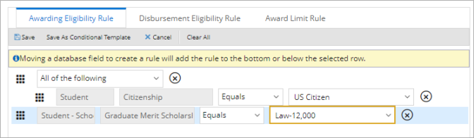 Awarding Fund Sources Rules