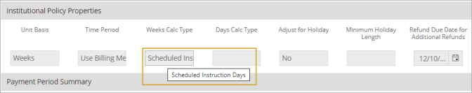 Tooltip Refund Calculation