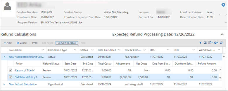 Refund Calc