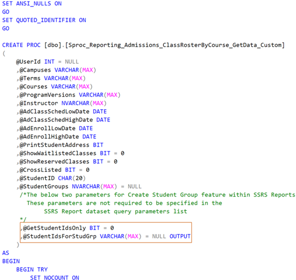 Stored procedure
