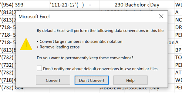 Shows the message dialog with options for converting. 