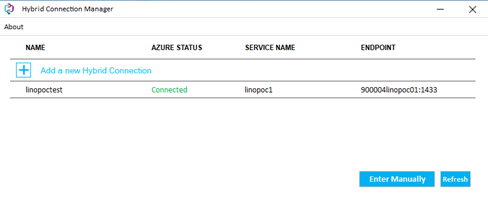Shows the dialog for connected. 