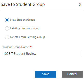 Save to Student Group