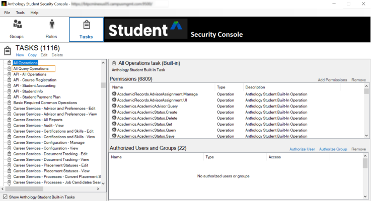 Anthology Student Security Console