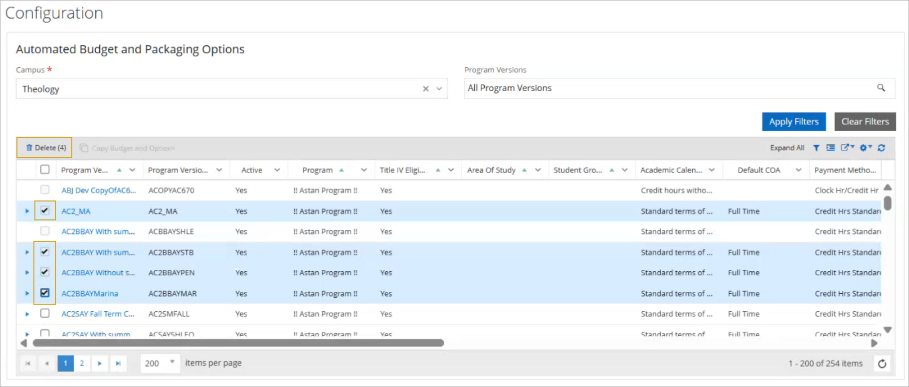 AutoBudgetMultDelete