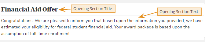 Funds - Opening Section