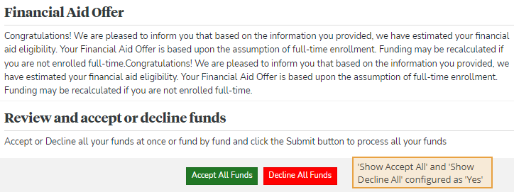 Accept All and Decline All Buttons