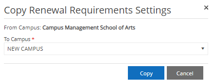 Copy FA Overview Renewl Requirements Settings