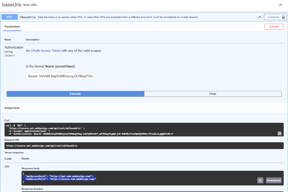 Generate AdobeSign URI