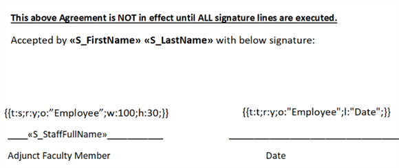 Sample for Contract Template