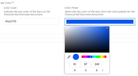 Document tab -Color Bar