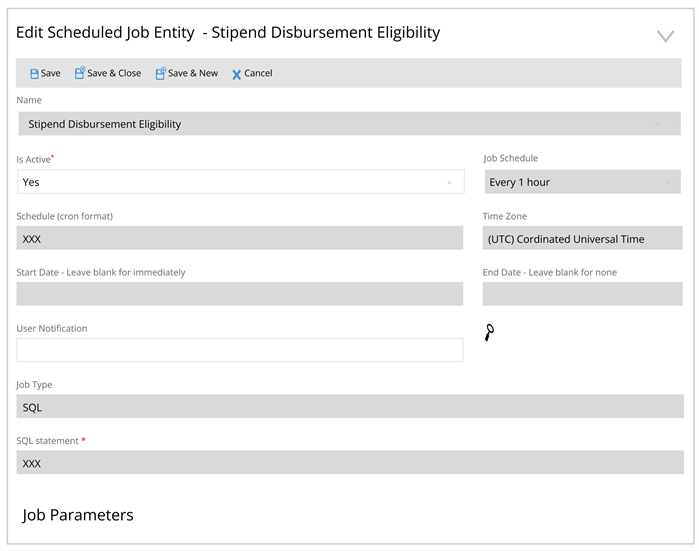 Image of the eligibility check on Stipend Schedules