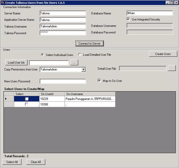 Select Users