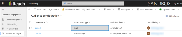 The Audience Configuration Page