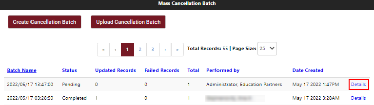 Mass Cancellation done