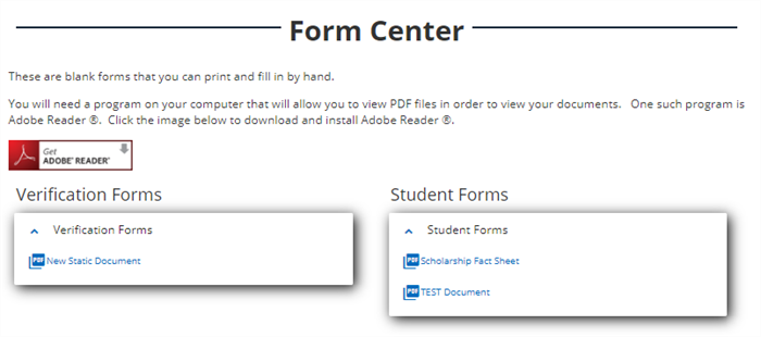 Form center