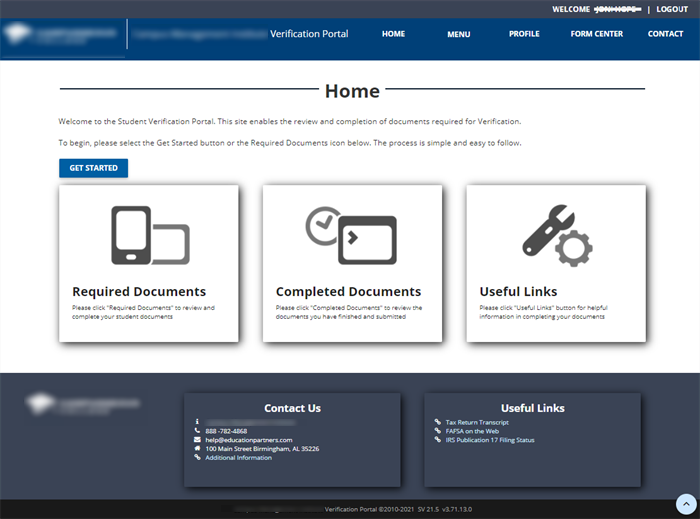 Home page