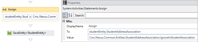 Assign student address
