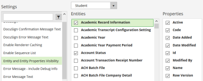 Entity Visibility