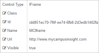 iFrame properties