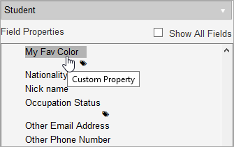 SDF in Field Properties pane
