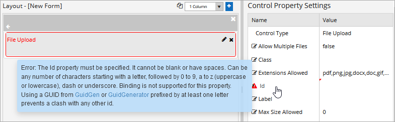File Upload ID Validation