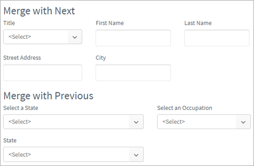 Merged Form Sections