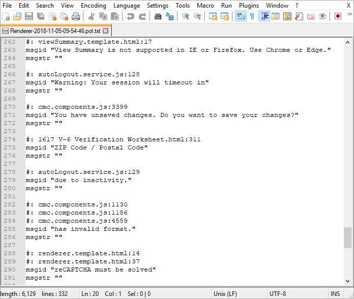 Open .pot in Notepad++
