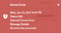 500 Error