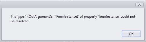 Form instance not resolved