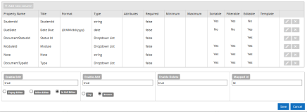 Edit Grid Columns